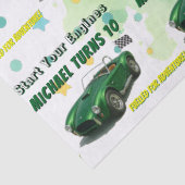 10歳の誕生日パーティグリーンレーシングカー 薄葉紙 (詳細)