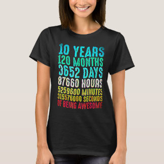 10歳の誕生日パーティーの飾り付け 10歳用 Tシャツ