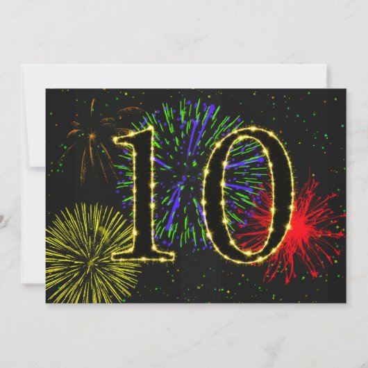 10歳の誕生日パーティーを招待する 招待状 (正面)