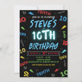10歳の誕生日パーティー招待状 招待状 (正面)