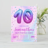 10歳の誕生日パーティー招待状 招待状 (スタンド正面)