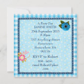 10歳の誕生日パーティー招待状 花と蝶 招待状 (裏面)