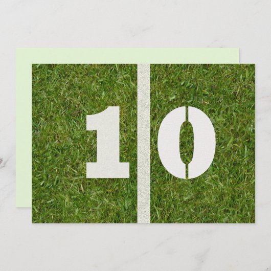 10歳の誕生日パーティー! 招待状 (正面/裏面)