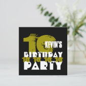 10歳の誕生日パーティーZ02グランジB 招待状 (スタンド正面)