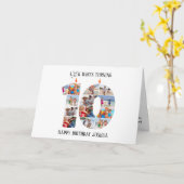 10歳の誕生日フォトカード カード (黄色い花)