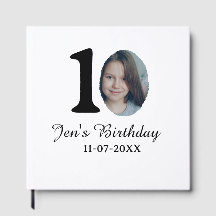 10歳の誕生日フォト　お名前　日付　太字