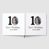 10歳の誕生日フォト　お名前　日付　太字 ゲストブック (全面)