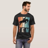 10歳の誕生日レトロ馬の騎手少年少女10歳 Tシャツ (正面フル)