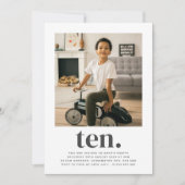 10歳の誕生日写真招待状 招待状 (正面)
