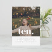 10歳の誕生日写真招待状 招待状 (スタンド正面)