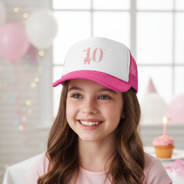 10歳の誕生日女の子ピンクのリボンハットギフト キャップ
