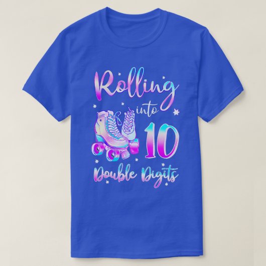 10歳の誕生日女転がの子の10thに tシャツ (デザイン正面)