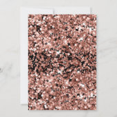 10歳の誕生日招待状 ブラック ローズ ゴールド グリッター 招待状 (裏面)