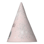 10歳の誕生日赤面ピンクのグリッターダスト名 パーティーハット (右)