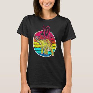 10歳の誕生日 おめでとう ステゴサウルス ステノプス ファミリーマッチ Tシャツ