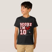 10歳の誕生日 アイスホッケー 男の子 テン年生まれ アイスホッケー Tシャツ (正面フル)