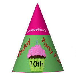 10歳の誕生日+カップケーキ+風船+何歳でも パーティーハット