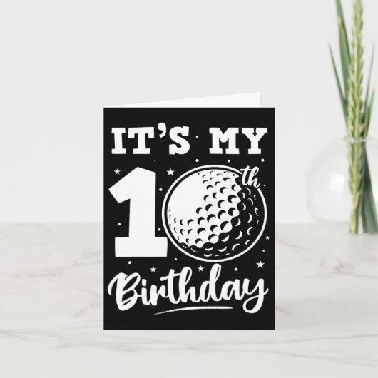 10歳の誕生日 ゴルフ好きな10歳の誕生日 おめでとう カード (正面)