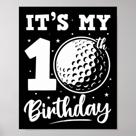 10歳の誕生日 ゴルフ男子 10歳の誕生日おめでとう ポスター (正面)