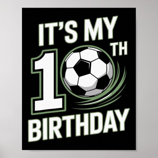 10歳の誕生日 サッカーの1年が始まる ポスター (正面)