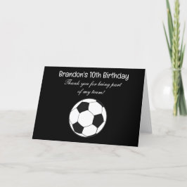 10歳の誕生日 サッカー スポーツ ボーイズ キッズ サンキューカード