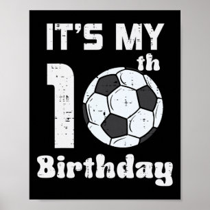 10歳の誕生日 サッカー 10歳の誕生日 お祝い 足 ポスター
