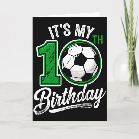 10歳の誕生日 サッカー 10歳の誕生日 カード (正面)