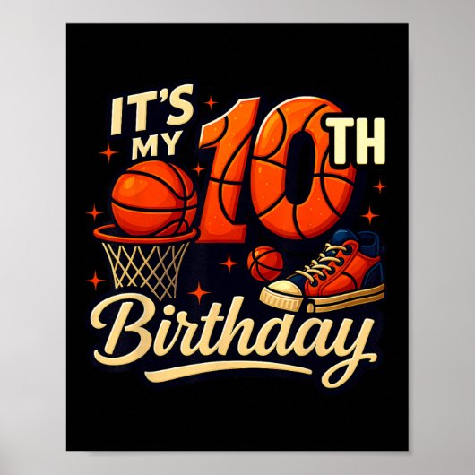 10歳の誕生日 スケルトン好き 10歳の誕生日おめでとう ポスター (正面)
