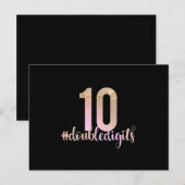 10歳の誕生日 ダブルデジッツ女子 ピーチオンブル ポストカード (正面/裏面)