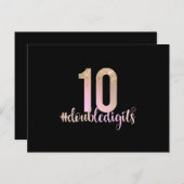 10歳の誕生日 ダブルデジットの女の子 ピーチオンブル ポストカード (正面/裏面)