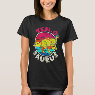 10歳の誕生日 テンオサウルス I パラサウロロフス ファミリー Tシャツ