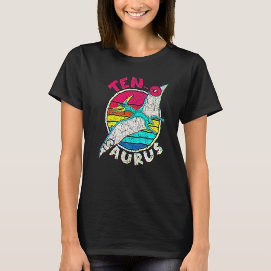 10歳の誕生日 テンオーサウルス I 翼竜 I ファミリー Tシャツ (正面)
