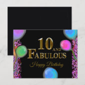 10歳の誕生日 ポストカード (正面/裏面)