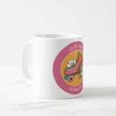 10歳の誕生日 名前 ローラースケート かわいい ピンク コーヒーマグカップ (正面左)