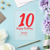 10歳の誕生日 名前 日付 年 テンプレート 赤 (インサイチュ (ウェディング))