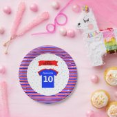10歳の誕生日 女の子 男の子 オーダーメイド 名前 パーティー ペーパープレート (パーティー)