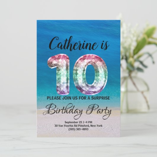 10歳の誕生日 招待状 (スタンド正面)