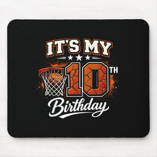 10歳の誕生日 野球のテーマ 10歳の誕生日おめでとう マウスパッド (正面)