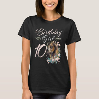 10歳の誕生日 馬が好きな女の子 10歳の誕生日 Tシャツ