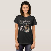 10歳の誕生日 馬が好きな女の子 10歳の誕生日 Tシャツ (正面フル)