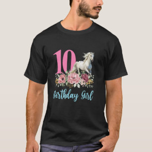 10歳の誕生日 馬 10歳 十歳の誕生日 馬好きな人へのプレゼント 馬の絵 馬のイラスト Tシャツ