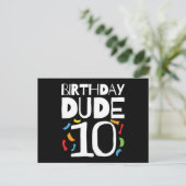 10歳の誕生日 10歳の子供の誕生日 お兄さん 10 ポストカード (スタンド正面)