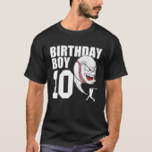 10歳の野球の誕生日パーティーテーマ10位へ Tシャツ (正面)