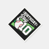 10歳の野球パーティーテーマ10誕生日少年 スタンダードカクテルナプキン (角)