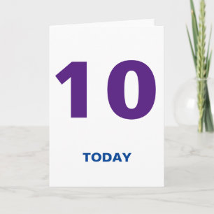 10歳の10今日の誕生日 カード