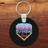 10歳アイスクリームドリップ10誕生日少年を販売 キーホルダー (正面)