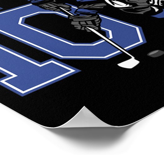 10歳アイスホッケーをテーマにした誕生日パーティー10日 ポスター (角)