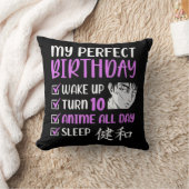 10歳アニメ誕生日パーティー10人目の男の子10 クッション (ブランケット)