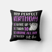 10歳アニメ誕生日パーティー10人目の男の子10 クッション (裏面)