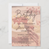 10歳エレガントの誕生日招待状ケーキシック 招待状 (正面)